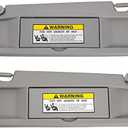 HIMIKI A Pair Light Gray Left and Right Sun Visor Sunvisor Compatible with 2006 2007 2008 2009 2010 2011 06 07 08 09 10 11 Civic Replaces# 83280-SNA-A01ZC 83230-SNA-A01ZC
