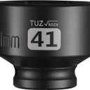 1/2 Inch Drive 41mm Shallow Metric Impact Socket,CR-MO,6 Point Radius Corner Design,Square Chamfered Opening,Axle Nut Impact Grade Socket for Easy Removal