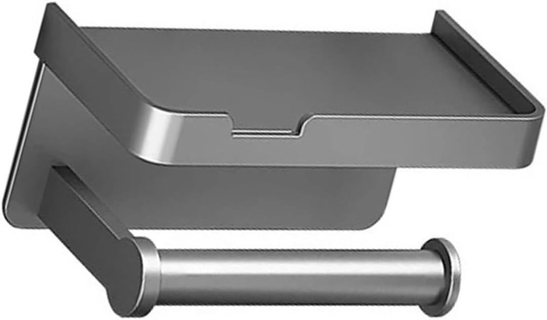 Tissue Roll Dispenser Aluminum Alloy Paper Rolls Holder Toilet Holders Phone Storage Shelf Bathroom Accessorie Aluminum Alloy Roll Holder