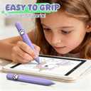 Kid-Friendly Stylus Pen for iPad(2018-2025), Fast Charge Kids Active Pencil with Tilt Sensitivity & Palm Rejection for iPad 11/10/9/8/7/6, Air 7/6/5/4/3/M3/M2, Pro 13"/12.9"/11"/M4, Mini 7/6/5, Purple