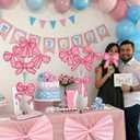 Pink Bow Party Decorations - 10PCS Bow Party Centerpieces Stick for Bachelorette, Coquette Birthday Party, Wedding, and Photo Booth Props