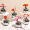 Disco Ball Vase for Centerpieces Disco Ball Planter for Flowers Silver Mirror Glass Disco Ball Decor for Table, Party, Wedding, Birthday, Home, or Bedroom(3.5" X 4") 4pcs