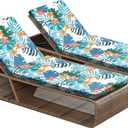 Pool Lounger Cover, Beach Chair Cover - 2 Pack - Easy-Clean Lounger Covers for Outdoor Pool and Beach Chairs(Flowers)
