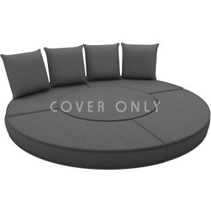 Outdoor Daybed Cushion Cover, 66" Replacement Round Bed Cushion Covers,Outdoor Waterproof and Fade-Resistant Sun Bed Out Door Cushion Cover - Patio Round Daybed Cushions Cover, Cover ONLY