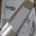 POCHFAN 42 Inch White Ceiling Fans with Lights and Remote, LED Low Profile Flush Mount Ceiling Fan for Bedroom, Living Room, Patio, Quiet DC Motor, 5 Blades