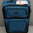 U.S. Traveler Rio Lightweight Softside Rolling Carry-on Suitcase, 4-Wheel Set, Teal