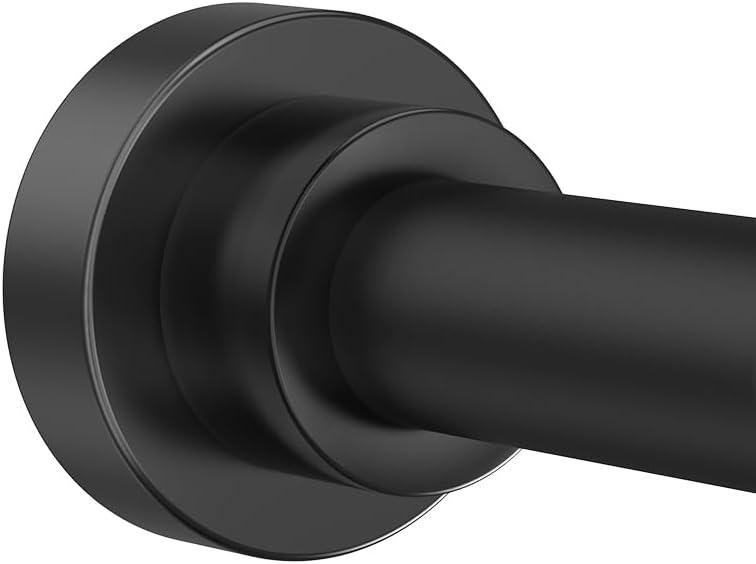 Shower Curtain Rod 31-80 in Adjustable Curtain Rod No Drilling Black Tension Shower Rod Stainless Steel for Bathroom Room Divider