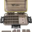 RUNCL Fishing Tackle Box, Waterproof Tray for Jigs Lures, Thicker Floating Tackle Utility Box with Adjustable Dividers, 3600/3700/Large 3700 Size