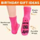 HAPPYPOP 1955 1960 Birthday Gifts - 61 62 63 64 65 66 67 68 69 70 Birthday Socks for Women (Pink)