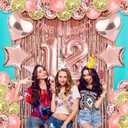 18th Birthday Decorations For Girls Happy 18 Birthday Decorations For Girls 18 Letter Balloon Numbers Happy 18th Birthday Banner Decor Rose Gold eighteen Girl Time To Adult Banner