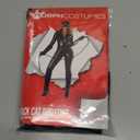 Morph Black Catsuit For Women Leather Jumpsuit Womens Adult Black Cat Suit Halloween (Large)