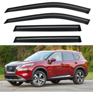Window Visors Rain Guards for 2021-2025 Nissan Rogue, Out-Channel Window Vent Wind Deflectors Visors Shades for 21-25 Rogue (Not for Nissan Rogue Sport & Select)