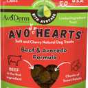 AvoDerm AvoHearts Beef and Avocado Formula Dog Treats, 5oz Bag (EXP 09/15/26)