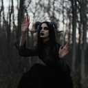 Halloween Sheep Horn Headband Gothic Devil Sheep Horns Headband Cosplay Headwear for Halloween Costume Party (Black)