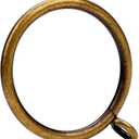 24 Pcs Antique Bronze 1.5-Inch Inner Diameter Metal Curtain Rings with Eyelets,Fits Up to 1 1/4-Inch Rod