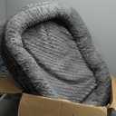 JOEJOY Orthopedic Dog Beds Large Sized Dog, XL Egg-Crate Memory Foam Pet Couch Bed with Bolster Sides, Waterproof Lining, Removable Washable Cover & Non-Slip Bottom, Grey (XL(42"x 32"x 7.5"))