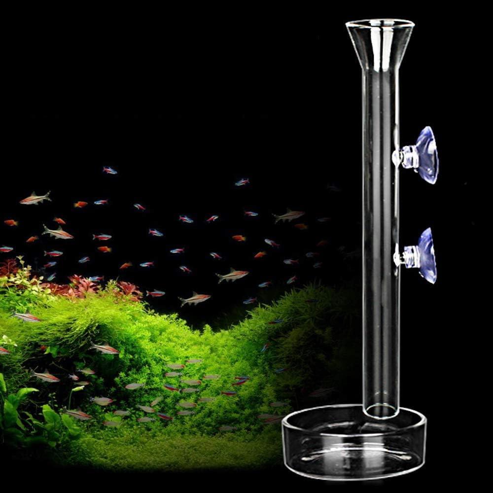 Aquarium Shrimp Feeding Tube and Dish, Clear Crystal Glass Fish Tank Shrimp Feeder Tube Tray (8)