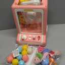 Claw Machine for Kids - Mini Vending Machine with Volume Control & Music, Electronic Rabbit Prize Dispenser Toys with 30 Prizes (Plush, Eggs), Party Birthday Gifts for Girls Age 3 4 5 6-8