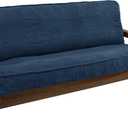 Blazing Needles Solid Microsuede Double Corded 8" to 9" Futon Cover, Full, Indigo