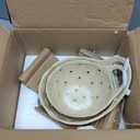 Creative Co-Op Set of 2 Cream Stoneware Colanders