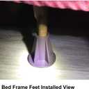 2 x 4PCS Steel Stem Plastic Bed Frame Feet That Replace Your Wheels. Raise Bed 2.25". Keep Bed Stationary Without Damaging Floor