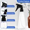 Spray Bottles 12oz/350ml Empty Spray Bottles Refillable Mister Bottle with Multicolor for Cleaning, Plants, Hair, Cooking (Clear + Champagne)