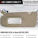 Sun Visor for Honda CRV 2017-2022, Left Driver Side Beige SunVisor Replacement 83280TLAA12ZB
