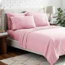 Bare Home Hotel Luxury Twin XL Sheet Set, Extra Soft - 4 Piece Set - Deep Pockets - Easy Fit - Cooling & Breathable - Wrinkle, Fade, Stain Resistant - Includes 2 Pillowcases (Twin XL, Light Pink)