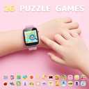 ZUODUN Kids Watches for Girls Toys Age 4-12, Smart Watch for Kids with Camera, 26 Puzzle Games, Alarm Clock, Pedometer, Audiobook, Learn Card, Toddler Watch Birthday Gift for 8 9 10 Year Old Girl