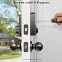 Veise Keyless Entry Door Lock with 2 Knobs, Electronic Backlit Keypad Deadbolt with Handle Set, Auto Lock, One-time Codes, Smart Deadbolt for Front Door, Easy Installation, Oil-Rubbed Bronze