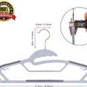 50-Pack Slim S-Shaped Plastic Hangers with Non-Slip Grips Space-Saving Gray Hangers for Delicate Necklines, Fits Shirts, Dresses & Coats in Closet/Dorm Organizers