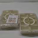 shopwithgreen 2Pcs Divided Serving Tray with Lid and Handle, Portable Snackle Box Snack Containers for Charcuterie, Party, Veggies, Snack, Fruit, Nuts, Candy, Chip, Entertaining, Picnic (8 Compartments-2pcs, White)