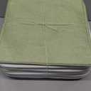 13 x 13 storage cubes[6 Pack],Cube Storage Organizer Bins with Rope Handles, Eco-Friendly Linen Collapsible Organizers for Closet, Nursery, Toys, Office, Bathroom  Dual Color Design.(White&Green)