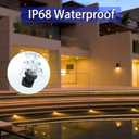Warm White Pond Lights, 2500K Underwater Weighted Pond Light IP68 Waterproof Submersible Fountain Lights for Pond Fountain Waterfall,1 Lights