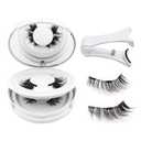 Meylora Magnetic Lashes,Magnetic Eyelashes with Applicator,Reusable Magnetic Eyelashes Natural Look,Easy to Wear Reusable Soft Lashes kit No Glue Needed(Natural+Simple)