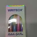 WRITECH Gel Pens Fine Point: Nebula Pen Set 0.7mm Black Ink Retractable 6ct Smooth Writing with Aesthetic Gradient Color Barrel for Journaling Note Taking Silent Click No Smear