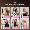 Crazymar airwrap Hair Styler, Fast Drying Blow Dryer & Curling StylingTool, Hot Air Styler No Heat Damage, Hot Air Styler Wrap for Curling Volumizing Straightening Styling (Black and Pink)