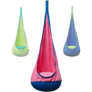 Inflatable Kids Sensory Swing for Autism, Sensory Swing Indoor w. Manual Pump, Hanging Hammock Outdoor and Indoor Sensory Swing, Rose