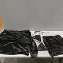 Black Satin Pajama Set (Medium, Black)