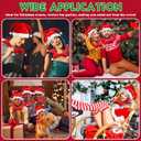 Jecery 2 Piece Red Velvet Jester Hat and Collar for Adult Christmas Costume Red and White Jester Cosplay Accessory Holiday Elf Hats for Christmas Clown Theater Xmas Halloween Party, One Size