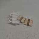 Sakolla Mini Popsicle Silicone Molds, 4 Cavities Homemade Ice Cream Molds with 100 Wooden Sticks for Ice Pop, Cakesicles, Cake Pop (Set of 3, White)