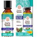 GuruNanda Travel Size CocoMint Oil Pulling Mouthwash, 7 Essential Oils & Vitamins, Promotes Fresh Breath & Happy Gums, No Alcohol & Fluoride, 3 oz