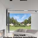 SCON 1.65FT/ 19.7in Track Rails, Recessed Magnetic Track Lighting Kit, 50cm Aluminum Rail System, Easy Installation for Flush-Mount LED Lamp Heads, for Use at the End of Magnetic Track Lighting System