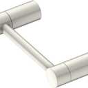 Modern Wall-Mounted Toilet Paper Holder | Unique Round Design for Mega Rolls | Perfect for Bathroom or Washroom (Brushed Nickel, Toilet Paper Holder)