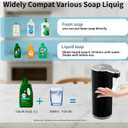 Automatic Foaming Soap Dispenser,Touchless Foam Soap Dispenser,12oz Rechargeabled Wall Mounted Smart for Bathroom and Kitchen Dish Soap,Easy for Toddlers, Black