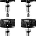 FLORRIWAX TPMS Sensor,Set of 4 315Mhz GM Tire Pressure Sensor Compatible with Buick Cadillac Chevrolet GMC,Tire Sensor OE Replaces#13586335,13598771,13598772,13581558