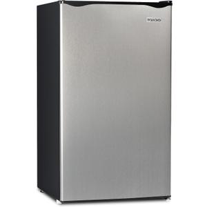 Igloo 3.2 Cu.Ft. Single Door Compact Refrigerator with Freezer - Slide Out Glass Shelf, Perfect for Homes, Offices, Dorms - Platinum