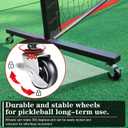Hoverphenix Portable Pickleball Net for Driveway, 22FT Regularion Size Pickle Ball Net Set for Indoor and Outdoor Use, Weather Resistant Metal Frame