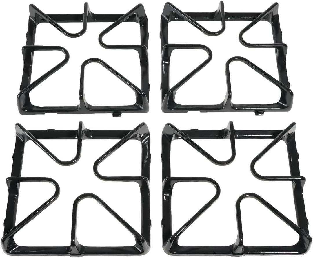 Premium WB31K10034 Gas Range Surface Burner Grates Replacement Parts For GE Stove Parts General Electric Cooktop Parts Cast Iron Gas Stove Rack, Top Burner Rack Sets 4Pack
