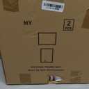 MUYE 12x12 Floating Frame Distressed Beige White Wood Pattern,Double Glass Square Picture Frame Set of 2 Display Any Size Photo up to 12x12,Wall Mount or Tabletop